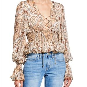 Shona Joy Pallenburg Shirred Preplum Blouse